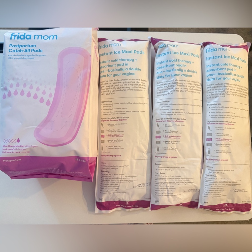 Frida Mom Postpartum Kit Pads Bundle Ice Maxi Pads Recovery Essentials